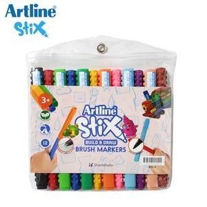 

PROMO ARTLINE STIX BRUSH MARKER SET 12 / COLORING BRUSH / KUAS WARNA