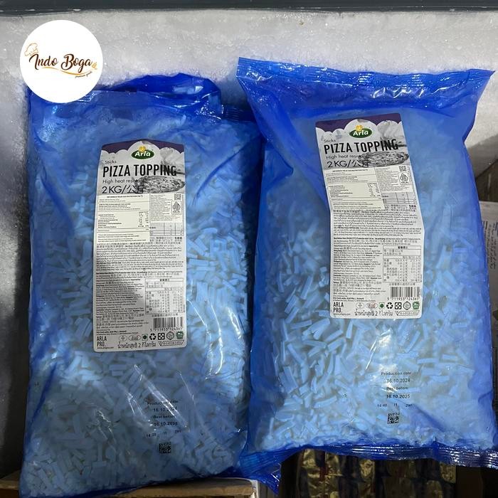 

BARANG TERLARIS Arla mozarella shredded 2 kg / arla pizza topping keju parut mozzarella stick arla