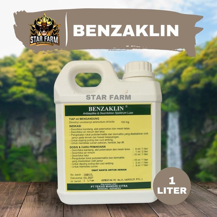 >>>>>] Benzaklin Desinfektan Kandang 1 liter - Star Farm