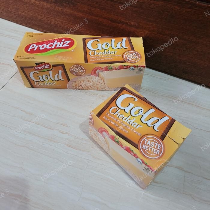 

BARANG TERLARIS keju prochiz gold cheddar cheese repack 1kg