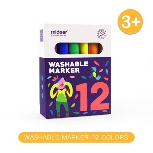 

MIDEER WASHABLE MARKER-12 COLOURS