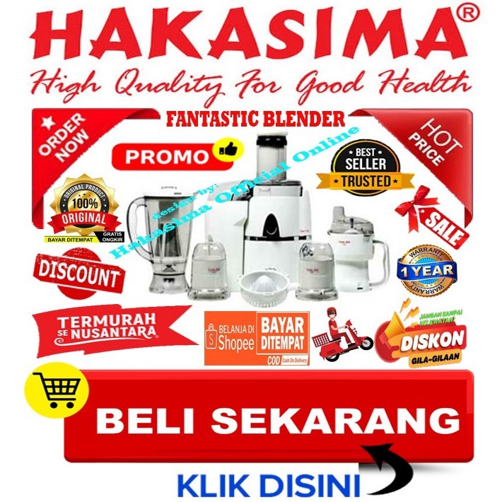 [GARANSI 1 thn] HAKASIMA FANTASTIC BLENDER 7 in 1 PRO PROMO BIG SALE BLENDER SERBAGUNA