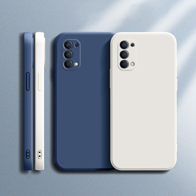 Original Classic Phone Case For Oppo Reno 5 Pro Plus 5K 5Z Coque Square Liquid Silicone Reno5 5Pro