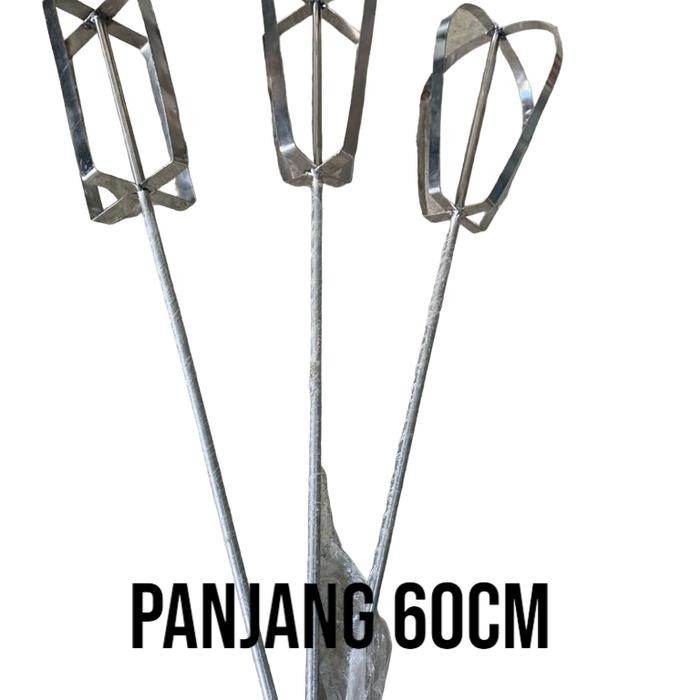 mata bor mixer pengaduk adonan martabak cat semen full stainles 60cm