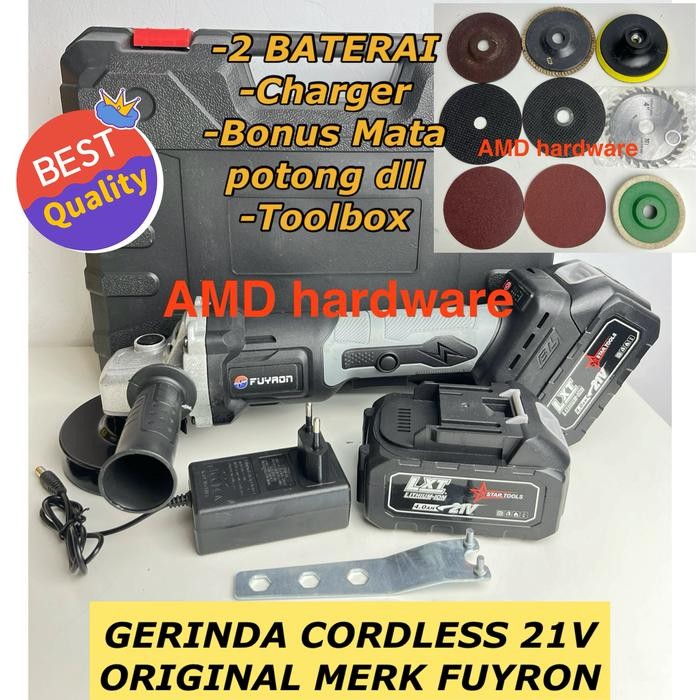 NAGAWA CG2110K Gerinda Cordless Brushless BATERAI 21V 4" mesin gurinda