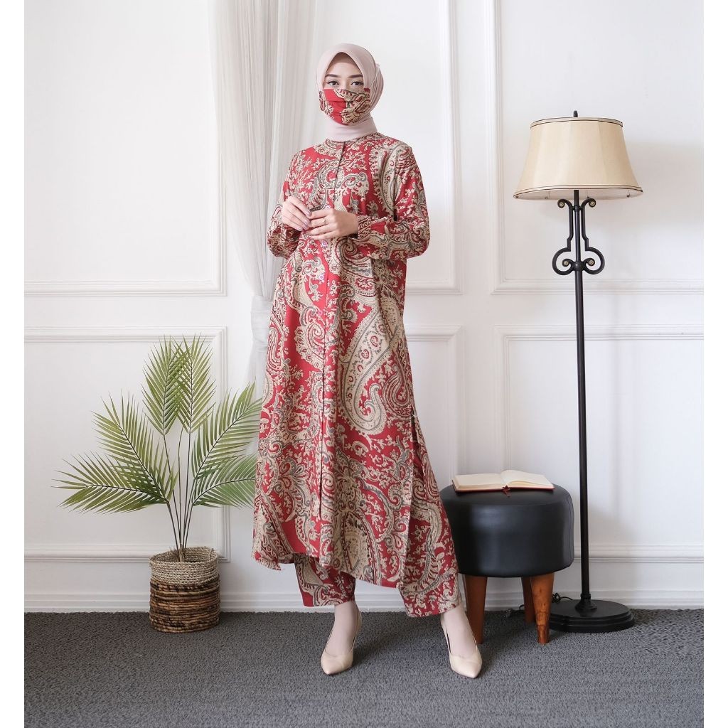 ABA Agenbajuofficial - One Set Setelan Long Tunik&Celana Panjang Set Mongol - Oneset Mongol -