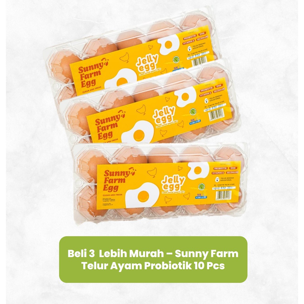 

Bundle 3 x Sunny Farm Telur Ayam Probiotik 10 pcs