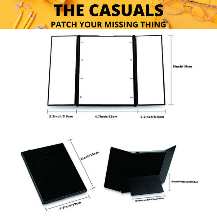 Cermin LED Lipat Meja Rias Makeup Lampu Screen LED Touch Aesthetic