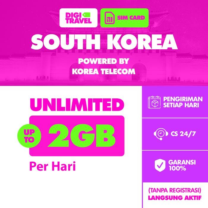 EraCell- Sim Card Korea Selatan Unlimited Data Simcard Korea Selatan Unlimited Sim Card Simcard
