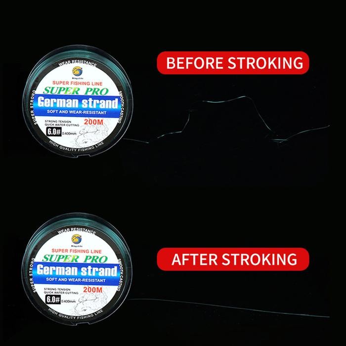 Btv - Bingolife Germany Fishing Line 200M Nilon Senar Set Peralatan Pancing Invisible Bahan Tahan