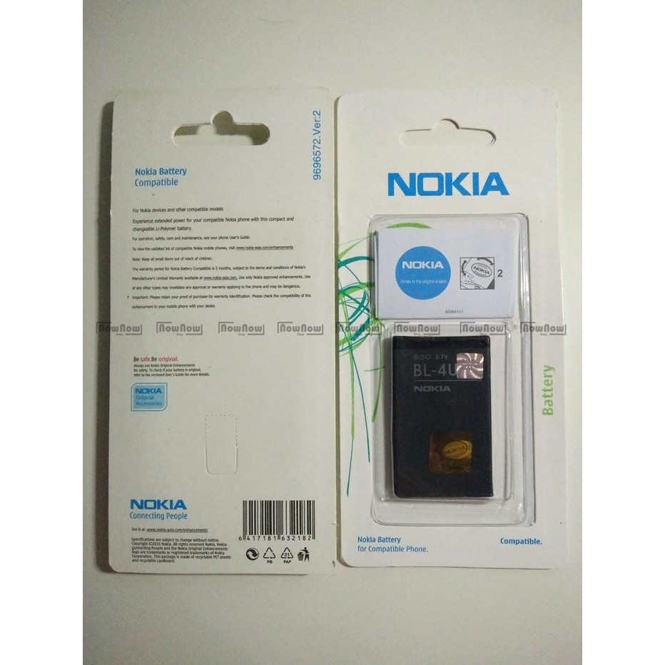 EraCell- Baterai Nokia E66 E75 Bl-4U Bl4U Original Batre Batrai Hp