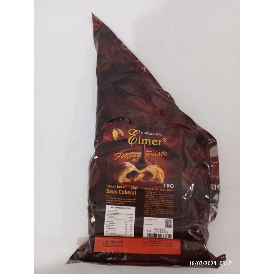 

ELMER Chocolate Filling Paste 500gr Food Snack Coklat Cokelat Makanan