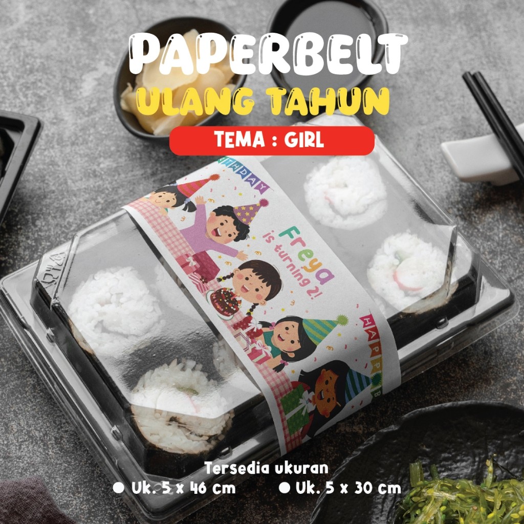 Glamourgemss Label Nasi Box Ulang Tahun , Birthday Ulang Tahun Anak Girl Series