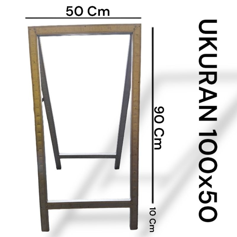 Glamourgemss Stand Banner 100X50 Standing Banner Lipat 2 Sisi Stand Banner Hollow Tebal Stand Banner