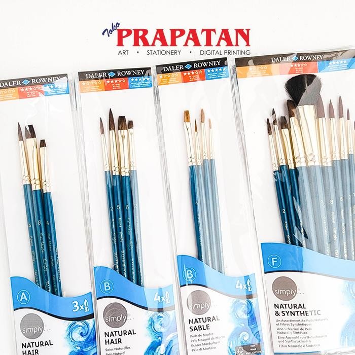 

Kuas Daler Rowney Natural Sable Paint Brush Set