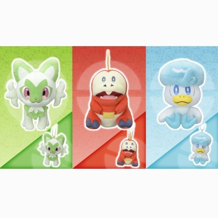 Terbaru Pokemon Center Scarlet Violet Sprigatito Plush Boneka Fuecoco Quaxly