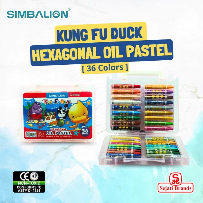 

Simbalion Krayon Oil Pastel 36 Colors Kungfu Duck Plastic Case Kf 36A