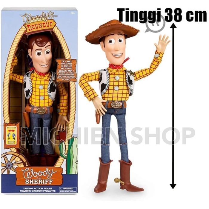 Terbaru Toy Story Talking Woody Original Pixar Figure Boneka