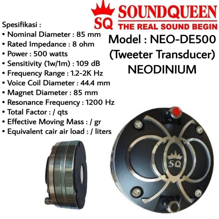 Driver Tweeter SoundQueen Neodinium NEO-DE500