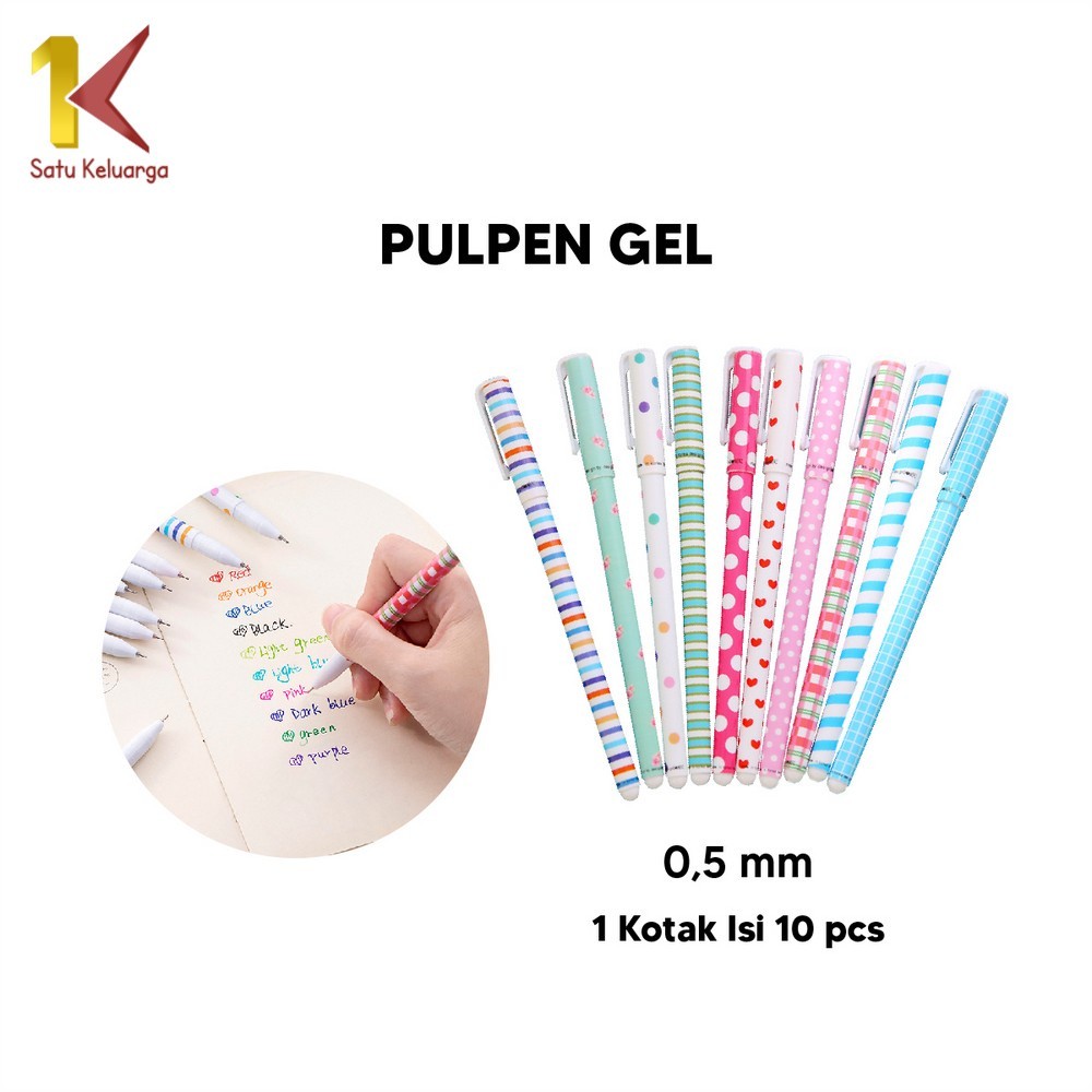 

Satu Keluarga Pulpen Gel Set Warna Warni 10IN1 A54 Alat Tulis Sekolah dan Kantor Pena Cair Motif