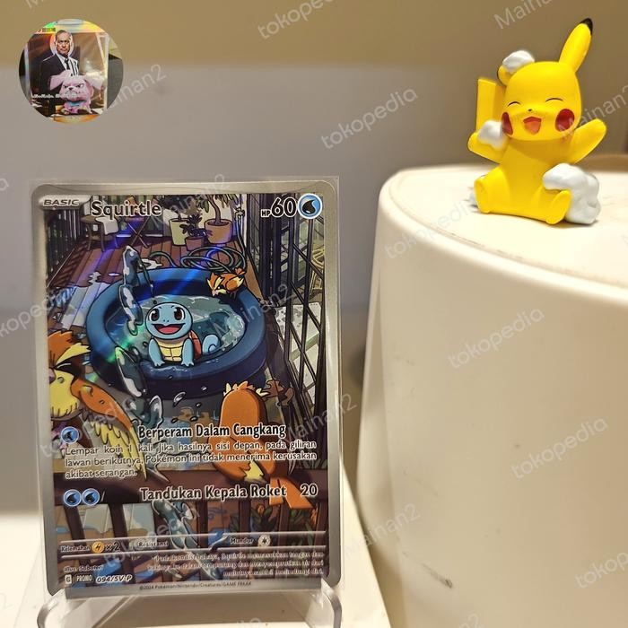 Squirtle Ar promo pokemon kartu harta berkilau 094/sv-p tcg indo