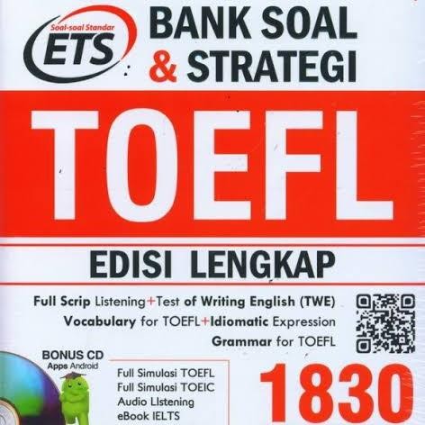 

Bank Soal&Strategi Toefl Edisi Lengkap 1830 Soal+Cd