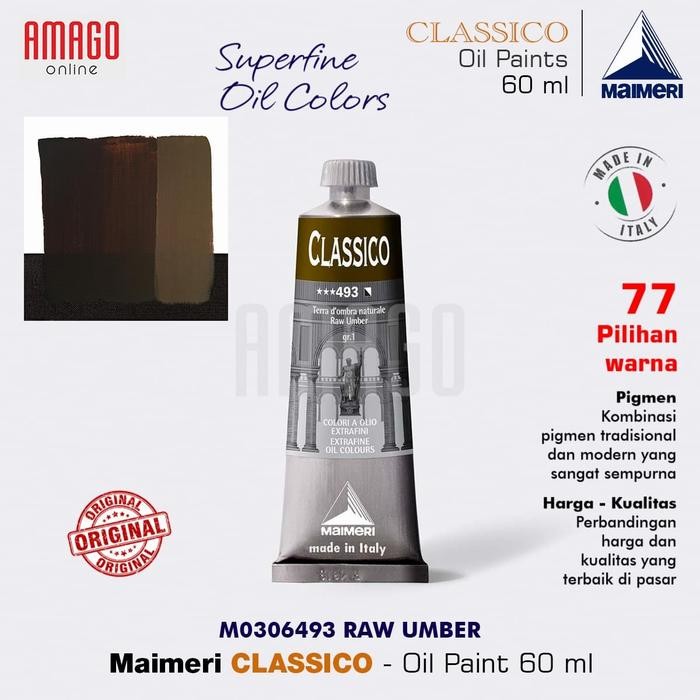 

Maimeri Classico - Oil Paint - Raw Umber - 60Ml - M0306493