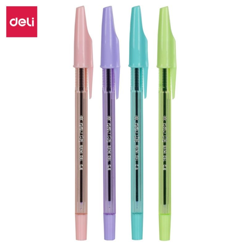 

(Perlusin) Deli Ballpoint Pen / Pulpen Bolpoin Mini Tip 0.5mm Penulisan Halus Tinta Lancar EQ8C-BK