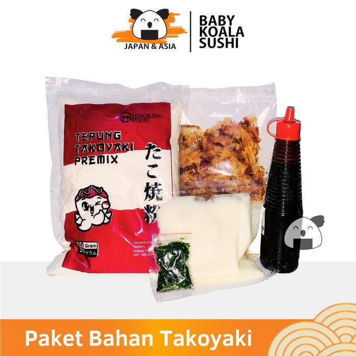 

Diskon Paket Takoyaki Komplit Tepung Premix, Katsuobushi, Saus Tako, Aonori Packing Aman