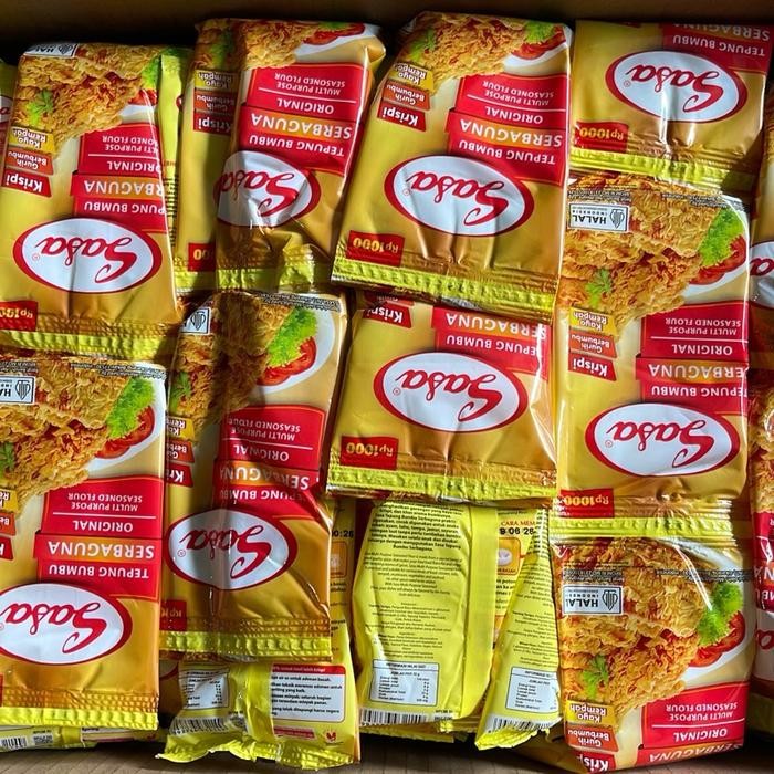 

Ready Stock 30Pcs (3Renteng) Tepung Sasa Serbaguna Kemasan 32Gr Packing Aman