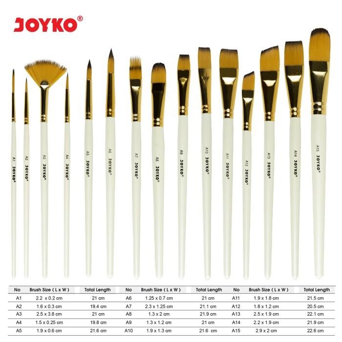 

Art Brush Set Alat Lukis Kuas Cat Air Minyak Acrylic Joyko Brs-12 #Gratisongkir