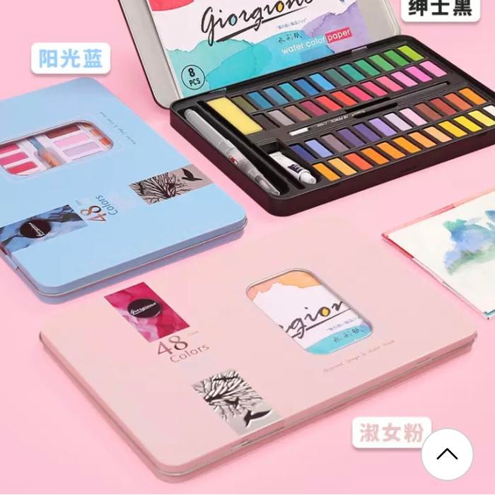 

G-4800 Giorgione Water Color Paint Set 48 Warna Cat Air Kuas Lukis #Gratisongkir