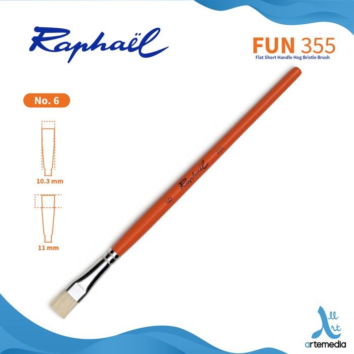 

Kuas Lukis Raphael 355 Flat Fun Hog Bristle Brush Short Handle #Gratisongkir