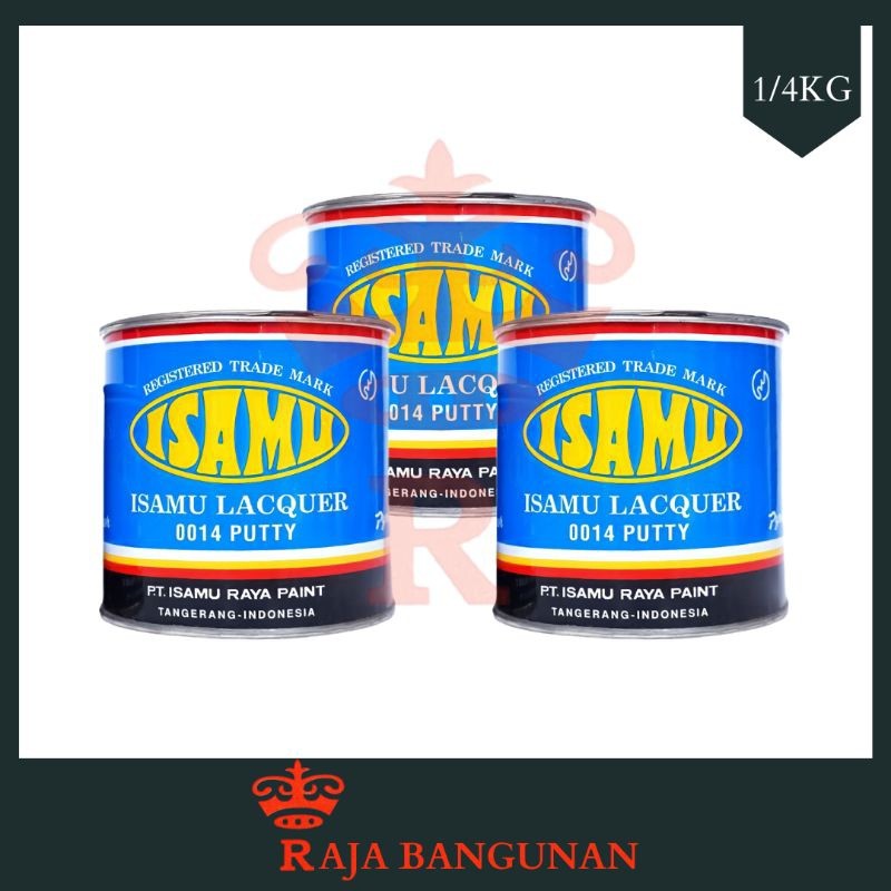 Isamu Dempul Halus Besi Mobil Motor Kayu Kemasan Kaleng Kecil - 1/4Kg