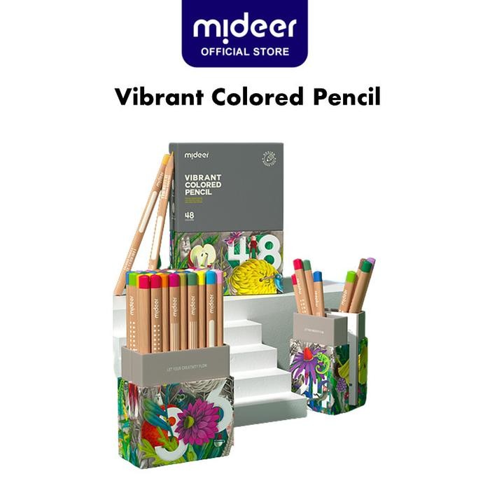 

Mideer Vibrant Colored Pencil 24 Colors Mainan Edukasi Anak Md6185 Stationery