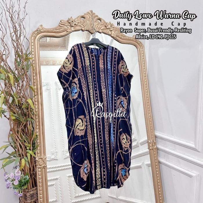 New Daster Jumbo Lowo Cap Gradasi Premium Busui Resleting Depan Wanita Tidur Bumil Rayon Original