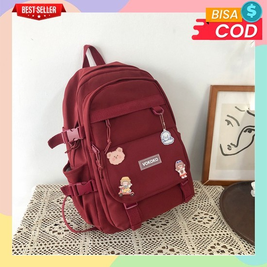 Backpack School Kekinian Tas Ransel Wanita Back Pack Import Premium Tad Gendong Wnita Remaja Ransel 
