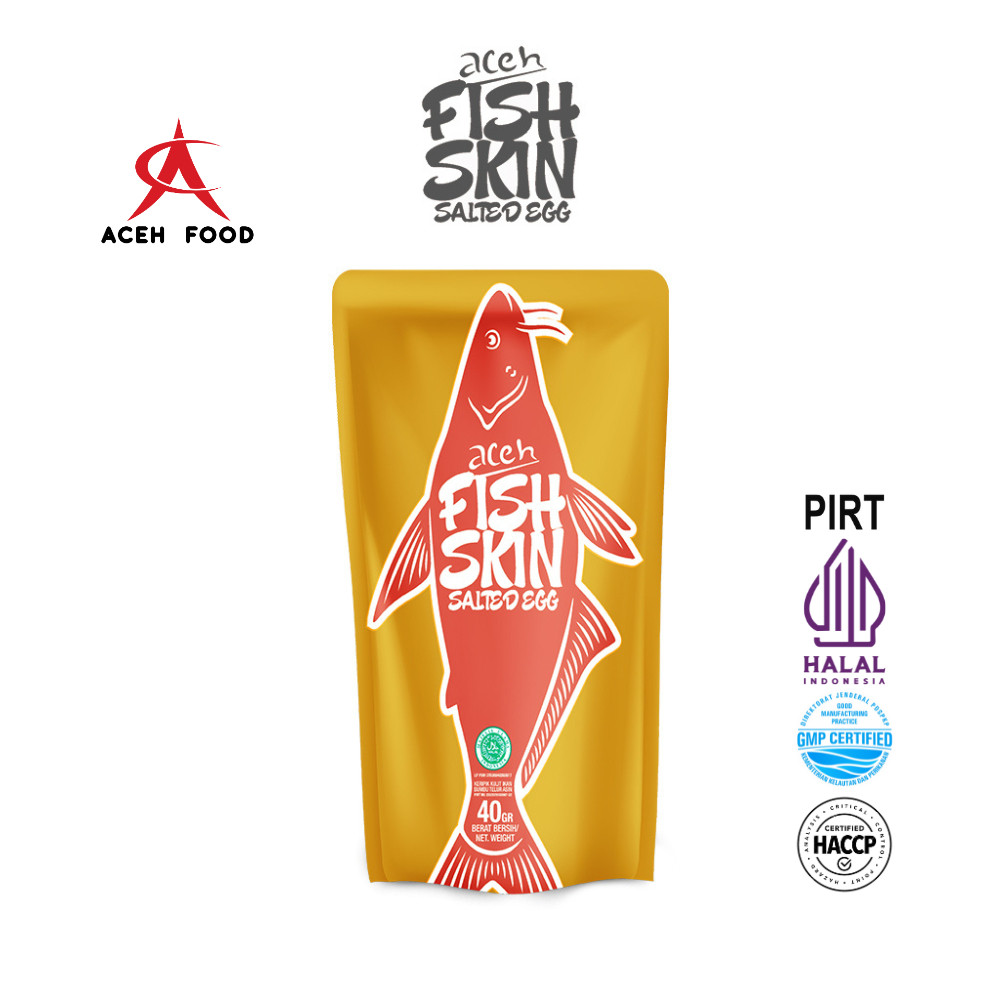 

Snack Cemilan Halal Fish Skin Salted Egg Crispy Gurih Original 40gr - Aceh Food