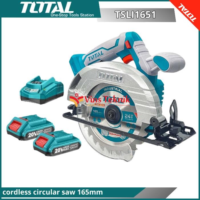 PREMIUM cordless circular saw TOTAL TSLI1651 mesin gergaji kayu baterai 165mm