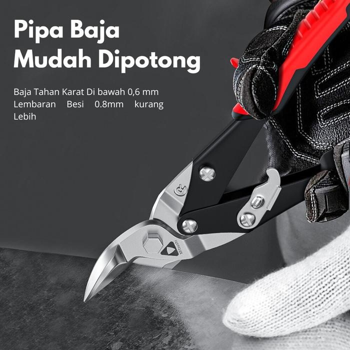 PREMIUM Mitsushi Gunting Baja Ringan Serbaguna 10 Inch Panjang 250mm/Gunting Holo Gunting Baja