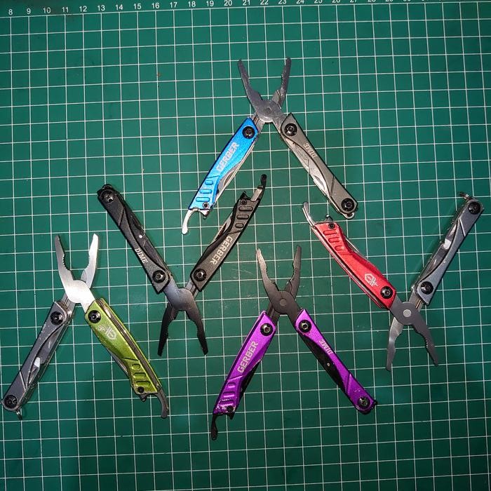 PREMIUM GERBER DIME MULTI TOOLS Tang obeng pisau gunting lipat Gantungan Kunci