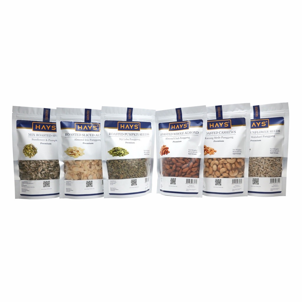 

Mix Roasted Nuts 100 GRAM Kacang Almond & Mede/Mete Panggang 100 G Mix Almond & Cashew HAYS