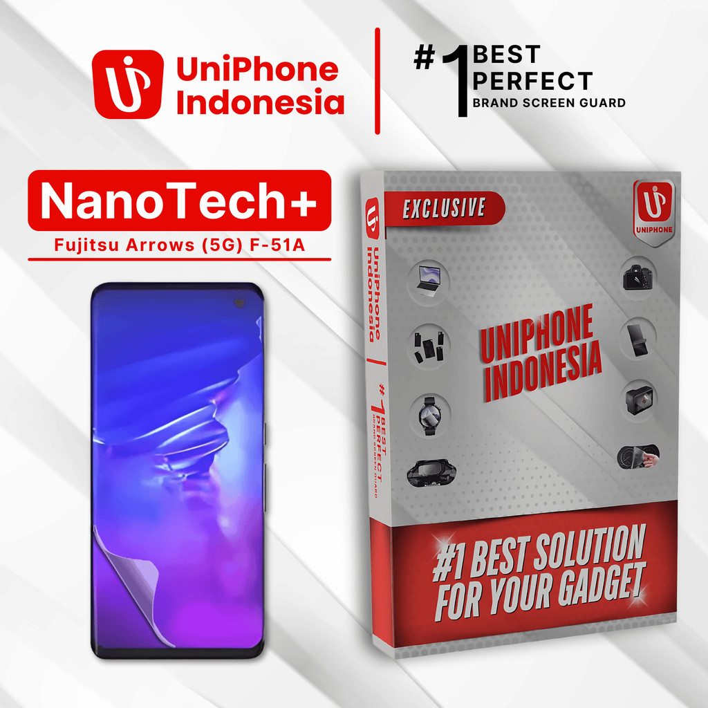 UniPhon EPU BIO GENESIS Hydrogel for Fujitsu Arrows 5G F-51A / Screen Guard (Nanotech+ 100% Recycle)