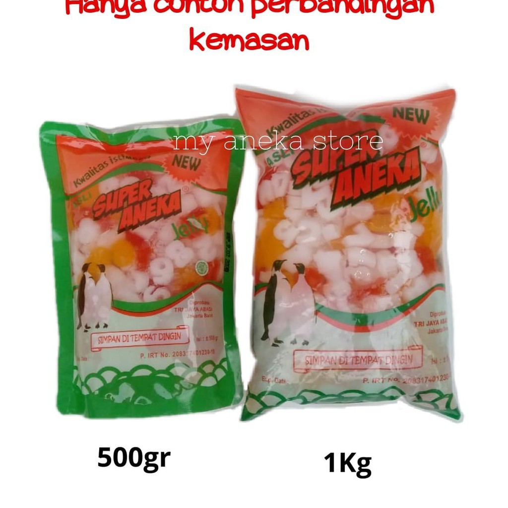 

jelly motif kotak merah/ kotak hitam/ kotak pelangi "super aneka jelly