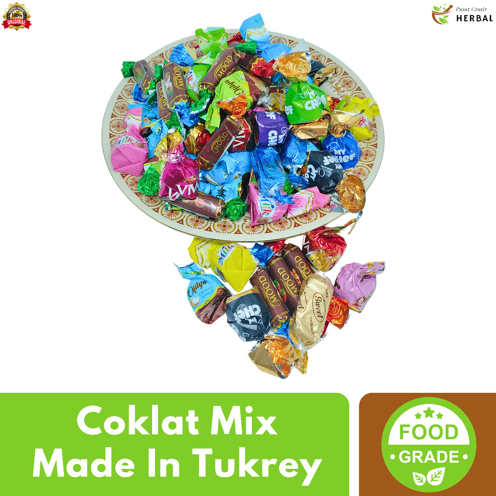 

Coklat Arab Mix 1Kg Truffle Premium Asli Aneka Cokelat Turkey Turki Oleh Oleh Haji dan Umroh
