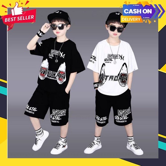 Setelan Anak Laki Atasan Bawahan Pakaian Wanset Oneset 2In1 Tanggung Pria Umur 3 12 Thn Setcel Karak