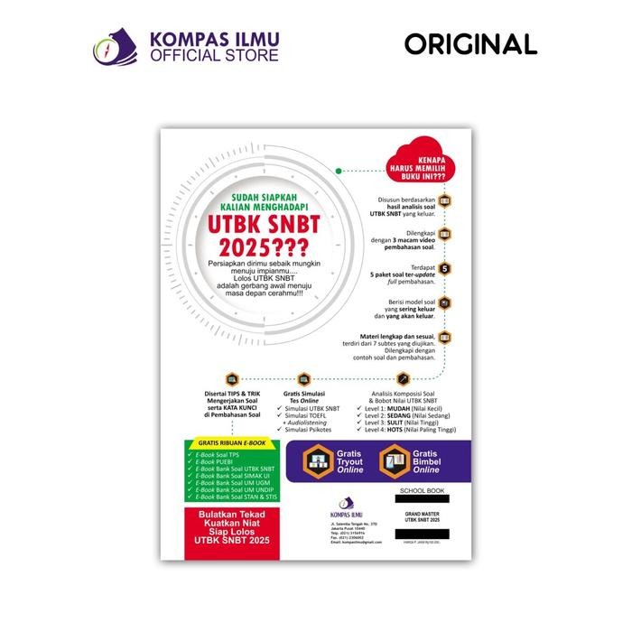 

TERLARIS BUKU UTBK SNBT 2025 TERBARU GRAND MASTER UTBK SNBT TPS 2025 FR SOAL ASLI FULL PEMBAHASAN