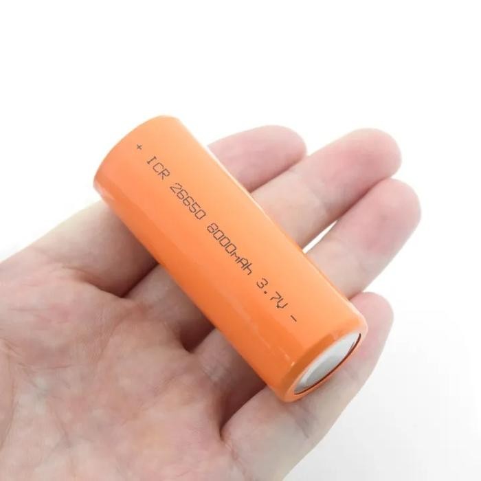 Baterai Isi Ulang 26650 8000Mah 3.7V Untuk Powerbank/Senter/Laser/Swat