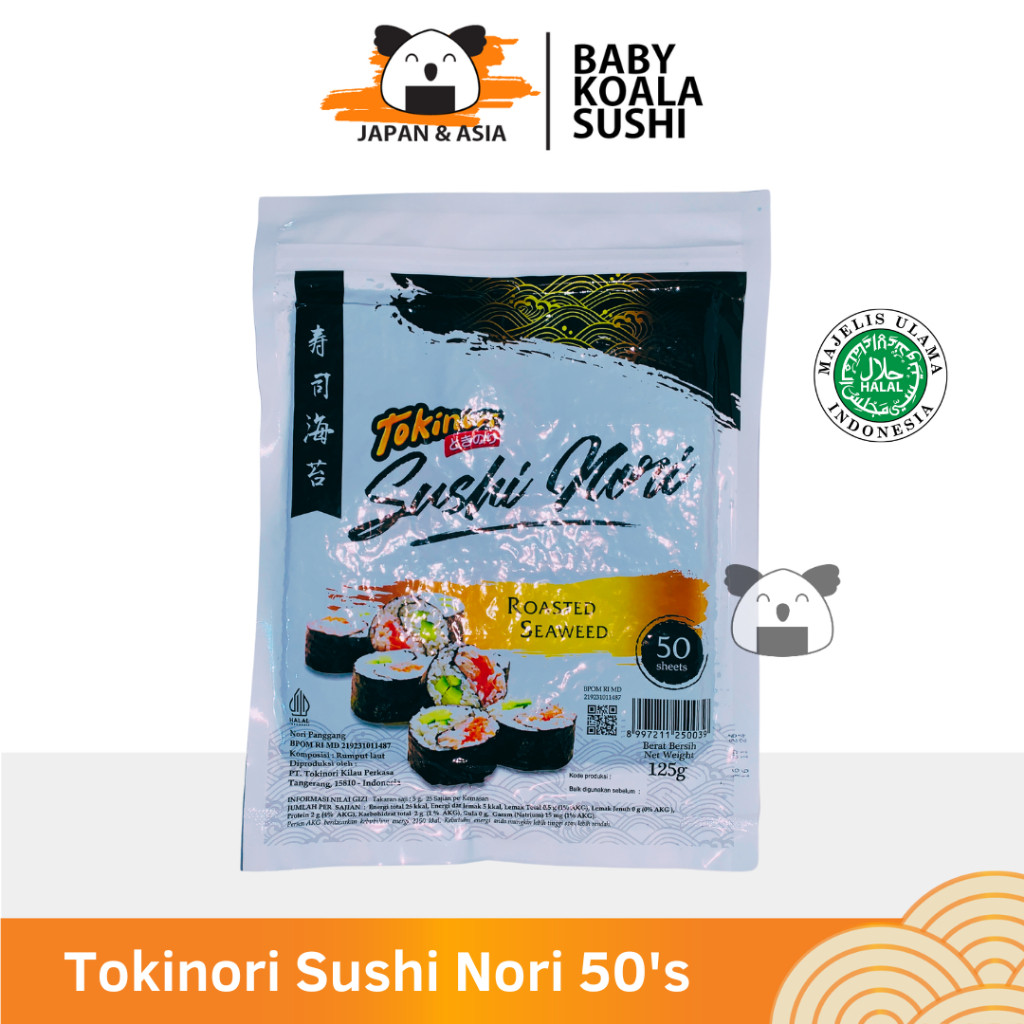 

TOKINORI Sushi Nori 50 S Halal Yakinori Lokal for Sushi Kimbab/ Gimbab Lembar Rumput Laut