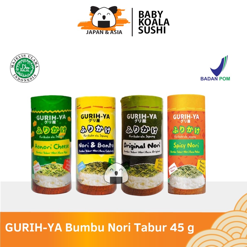 

GURIH-YA Bumbu Tabur Nori 45 g Halal Seaweed Nori Seasoning Non MSG